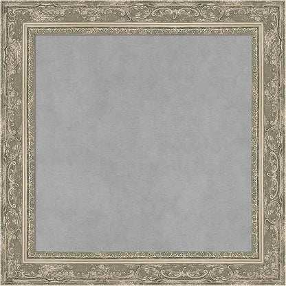 Amanti Art Silver Framed Magnetic Board 20x20 Small Vision Board for use with Magnets, 100% Metal Sheet to Display Items as Office Decor or for Home Organization in mudroom, Kitchen or Kids Room