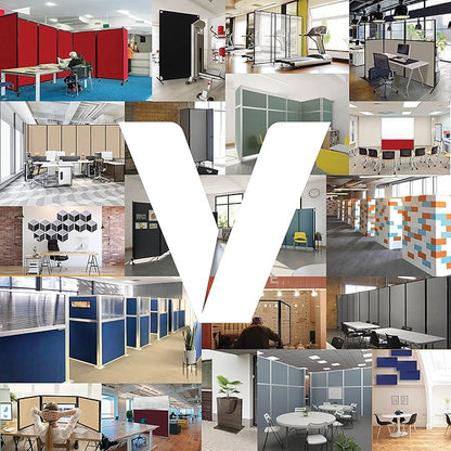 Versare Workstation Partition | Portable Wall Divider | Modern Office Cubicle | Free Standing Privacy Screen | Flexible Work Space | 66" x 70" Natural Maple Wood Grain Panels No Window