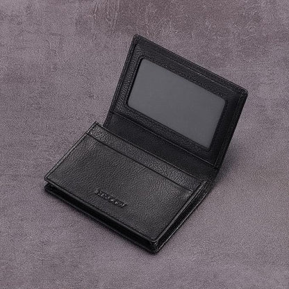 Leather Business Card Case Holder for Men & Women, Italian Calfskin