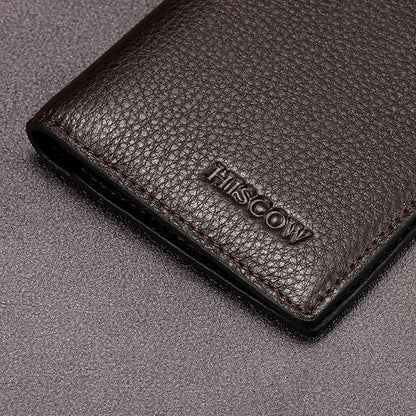 Slim Leather Credit Card Holder for Men & Women 8cc, Italian Calfskin (Pebbled Coffee)