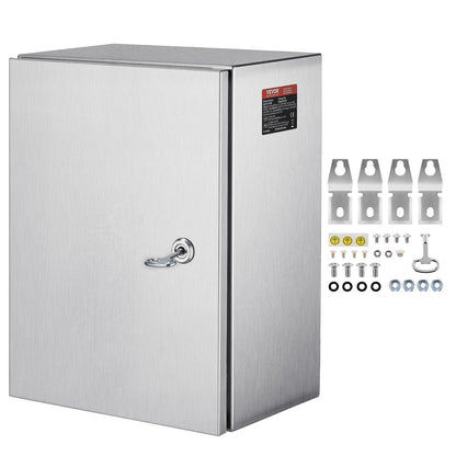 NEMA Stainless Steel Enclosure, 16 x 12 x 8\'\' NEMA 4X Steel Electrical Box, IP66 Waterproof & Dustproof, Outdoor/Indoor Electrical Junction Box, with Mounting Plate