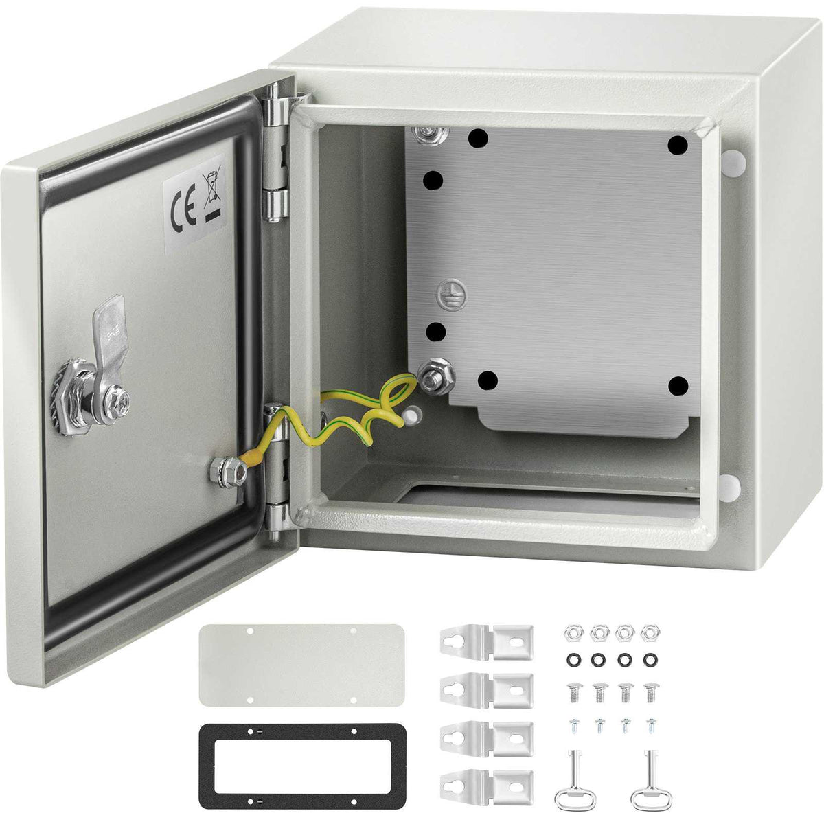 NEMA Metal Case, 8x8x6'' NEMA 4X Metal Electric Enclosure, IP66 Water & Dust Resistant, Suitable for Both Outdoor & Indoor Electrical Connections