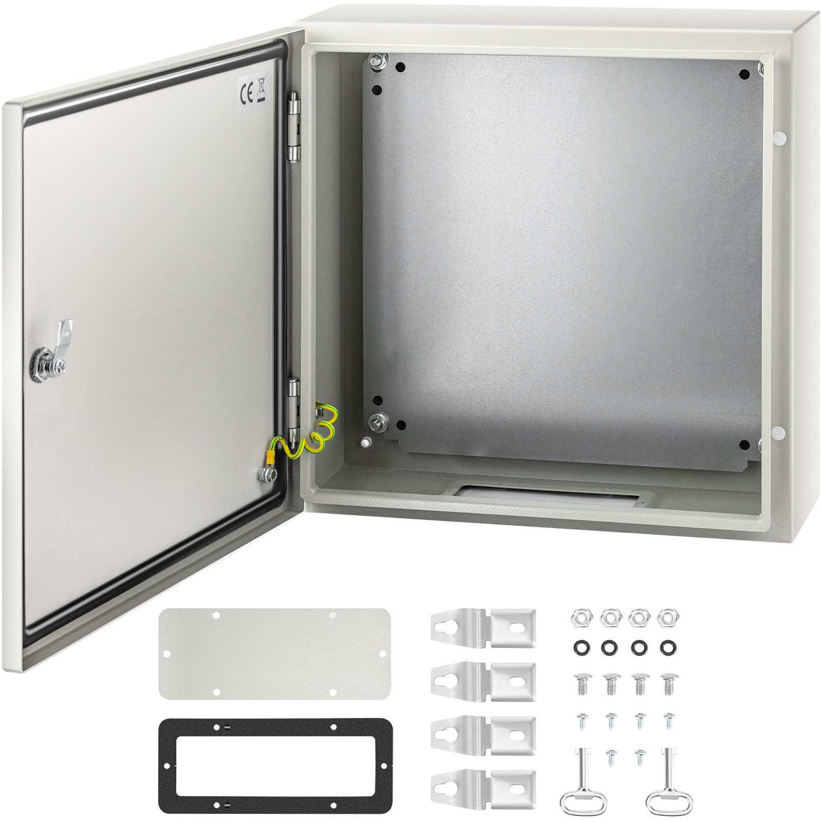 NEMA Steel Enclosure, 20 x 20 x 6\'\' NEMA 4X Steel Electrical Box, IP66 Waterproof & Dustproof, Outdoor/Indoor Electrical Junction Box, with Mounting Plate