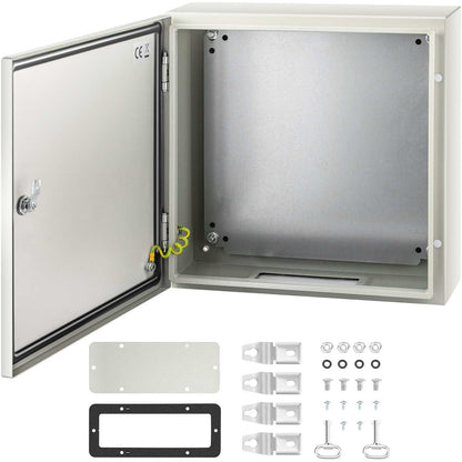 NEMA Steel Enclosure, 20 x 20 x 6\'\' NEMA 4X Steel Electrical Box, IP66 Waterproof & Dustproof, Outdoor/Indoor Electrical Junction Box, with Mounting Plate