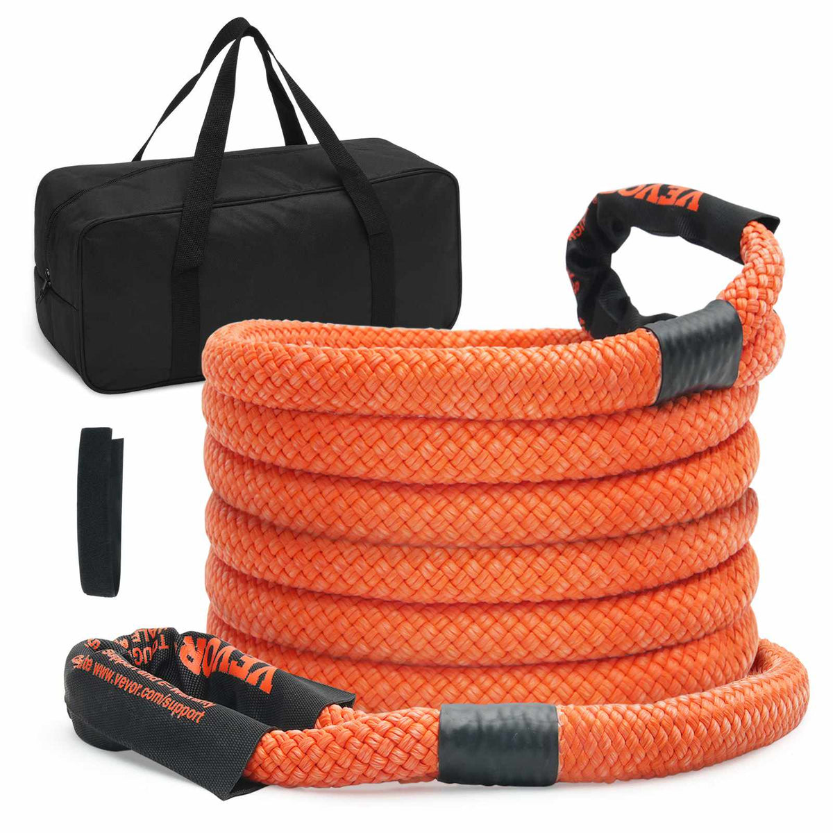 1" x 20' Kinetic Recovery Tow Rope 38,000 lbs, Heavy-Duty Off Road Snatch Strap, Extreme Duty 30% Elasticity Energy Snatch Strap for Jeep Car Truck ATV UTV SUV Tractor
