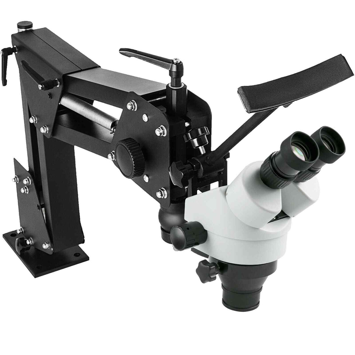 Micro Inlaid Mirror Multi-Directional Microscope with Spring Bracket Multi-Directional Micro-Setting Microscope Microscope Gem Diamond Setting Machine with Stand Jewelry Tools 7X-45X