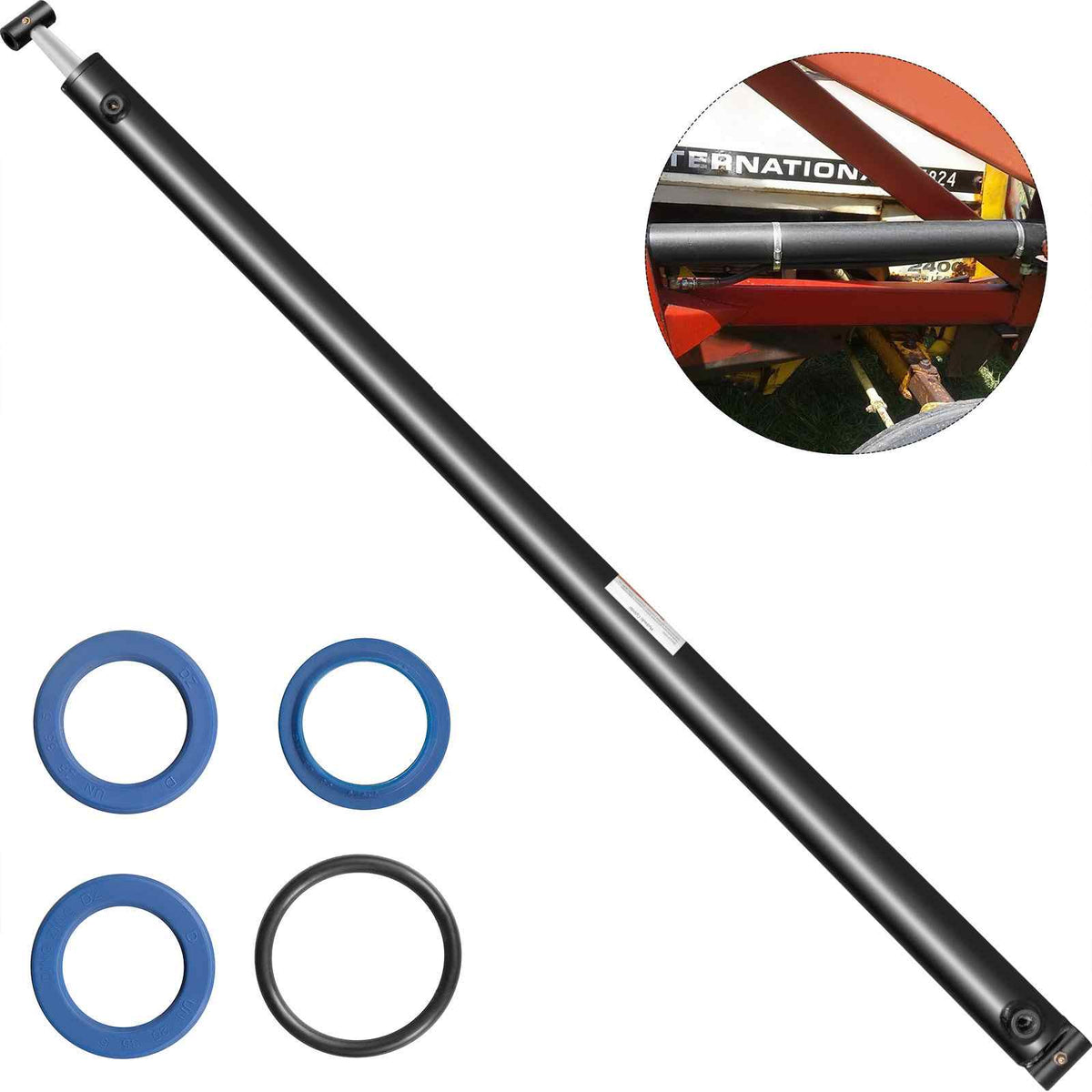 Hydraulic Cylinder 2\" Bore 36\" Stroke Hydraulic Ram Cylinder 3000psi Hydraulic Cylinders Welded Double Acting Cross Tube SAE6 Port Hydraulic Lifting Cylinder (2 X 36)