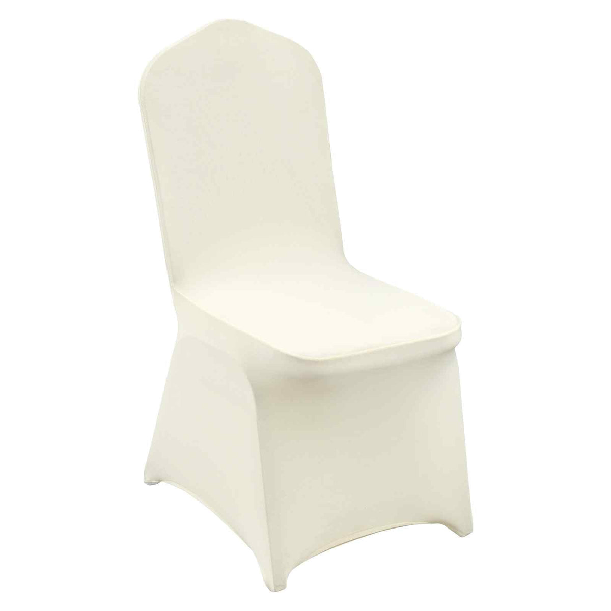 Stretch Spandex Folding Chair Covers, Universal Fitted Chair Cover, Removable Washable Protective Slipcovers, for Wedding, Holiday, Banquet, Party, Celebration, Dining, 100PCS (Ivory/Beige)